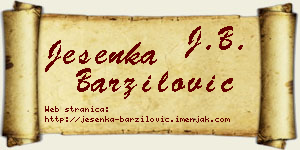 Jesenka Barzilović vizit kartica
